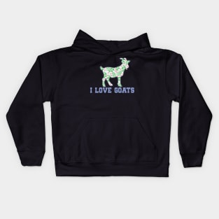 GOAT: I Love Goats Kids Hoodie